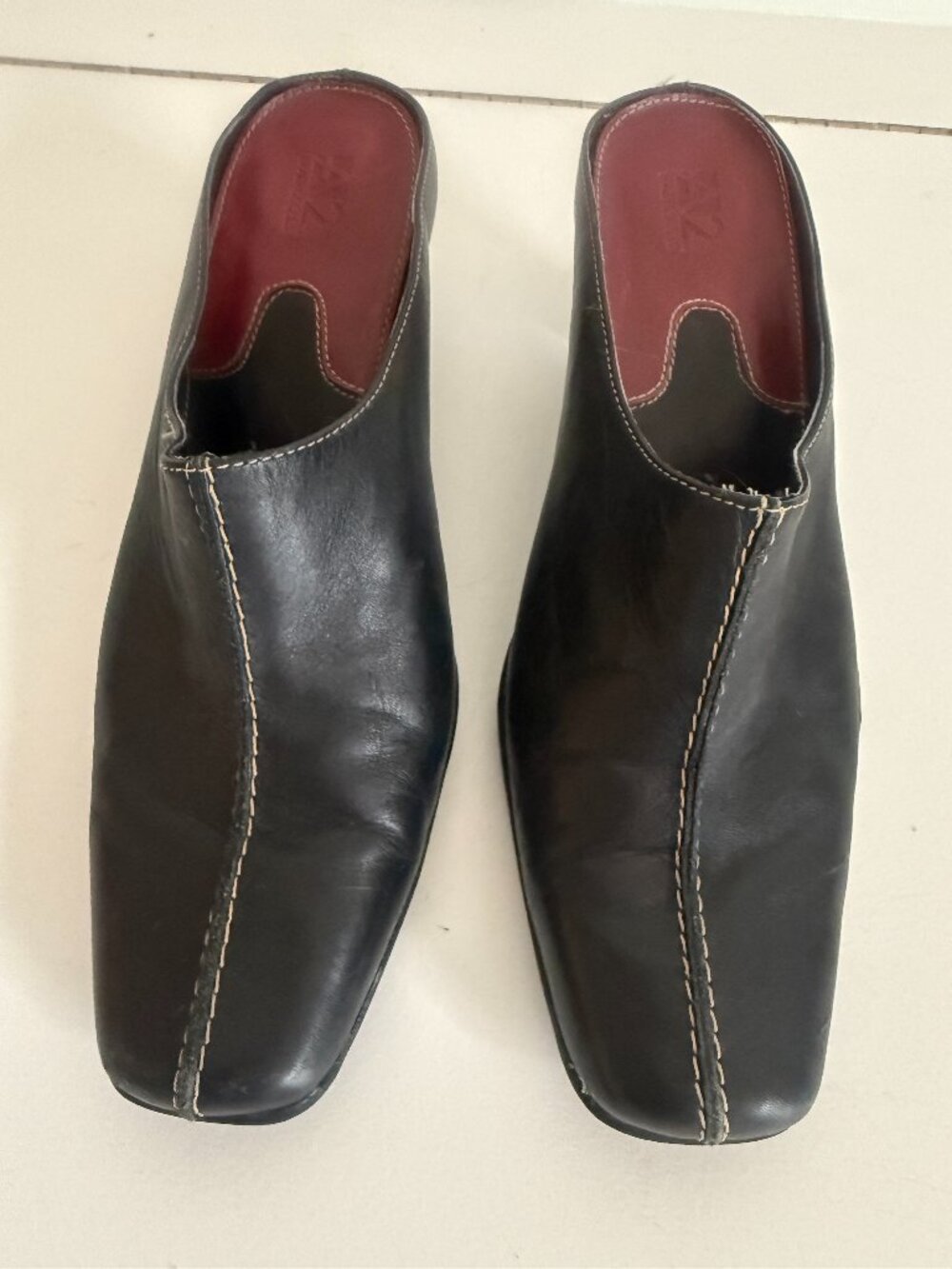 Aerosoles  Women Comfort Mules Slip On Shoes Black Heels Size 8.5 B